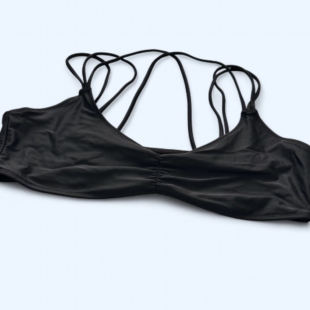 Aerie Size XL black strappy bikini top